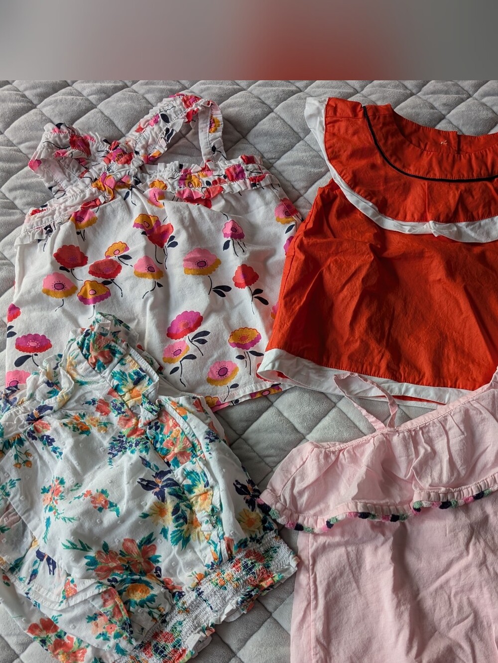 Janie And Jack Assorted Toddler Girls Tops, Cotton, 4x, Size 2T